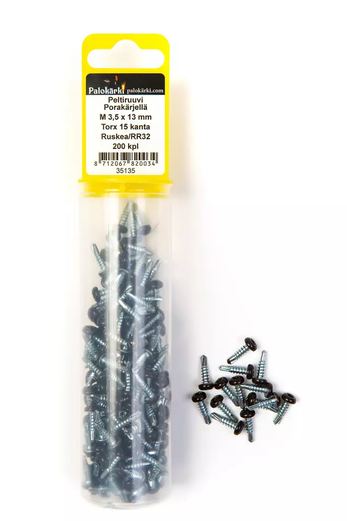 Peltiruuvi 3,5x13mm T15 ruskea RR31 200kpl - Poraruuvit - 0001665 - 2