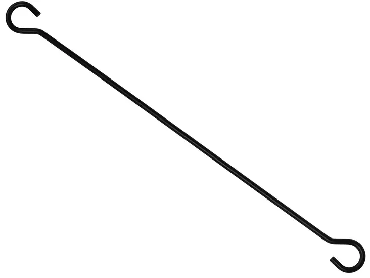 Pisla ripustuskoukku 40cm teräs musta - Katto- ja kulmakoukut - 0002195 - 1