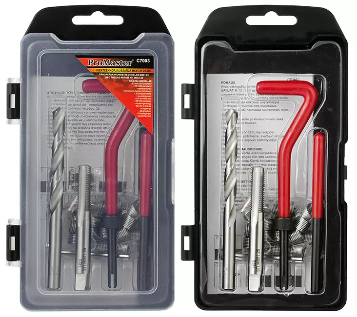 Promaster kierteenkorjaussarja M8x1.25mm 25-os. - Kierretyökalusarjat - 0006215 - 1