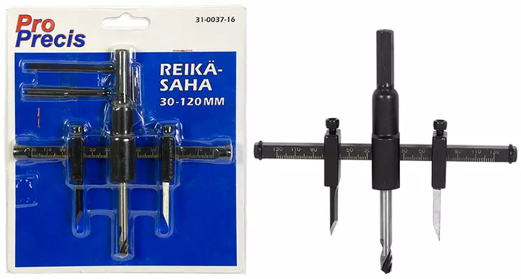 Pro Precis säädettävä reikäsaha 30-120mm - Reikä- ja kuppiterät  - 0006125 - 1