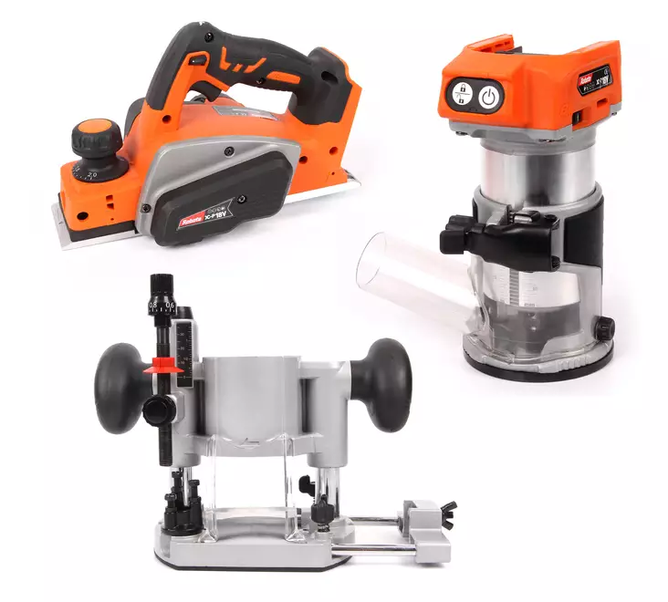 Robota Akkukonesarja runkopaketti (Höylä, Yläjyrsin ja Jyrsimen lisälaite) - Akkukonepaketit - 0017705 - 1