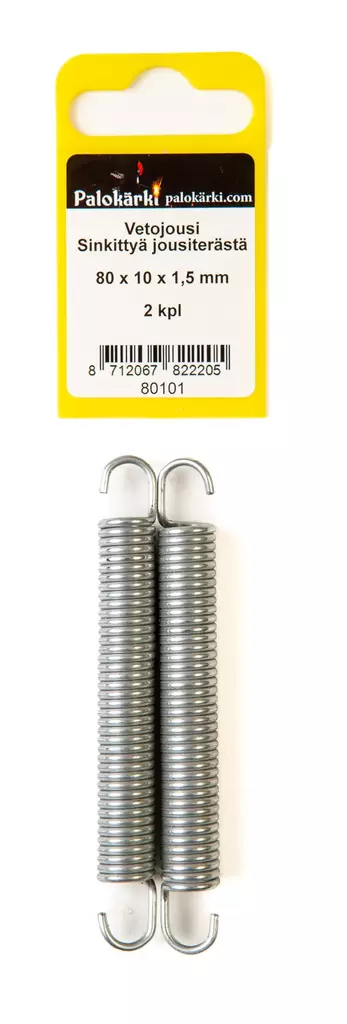 Vetojousi Sinkittyä jousiterästä 80x10x1,5mm 2kpl - Jouset - 0021505 - 1