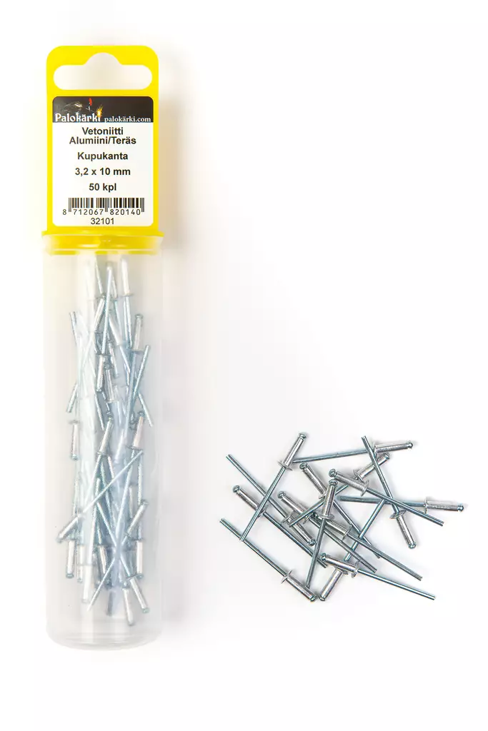 Vetoniitti, kupukanta 3,2x10mm AL/ST 50kpl - Vetoniitit ja niittimutterit - 0001705 - 2