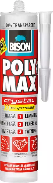 Bison Liima- ja tiivistemassa Crystal 300 g - Liimamassat ja tiivistysmassat - 0008756 - 1