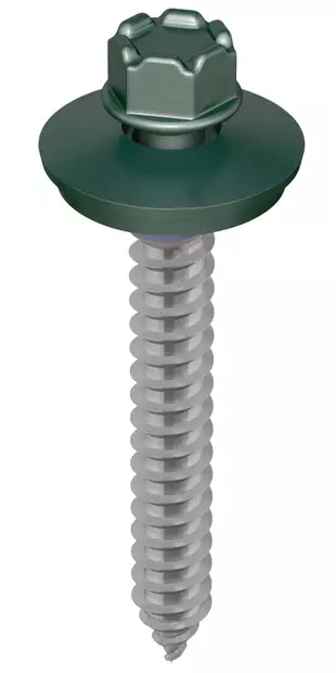 Kingi vaihtoruuvi 6,3 x 65, RR11 - Havunvihreä, 75kpl - Kateruuvit - 0018816 - 1