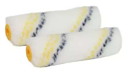 Minitela 100mm sinikeltaraita 2kpl, kuitu 7mm - Maalitelat ja jatkovarret - 0019806 - 1