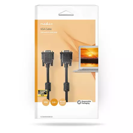 Nedis VGA-kaapeli Uros-Uros 2.00m - Tietokonetarvikkeet - 0007056 - 2