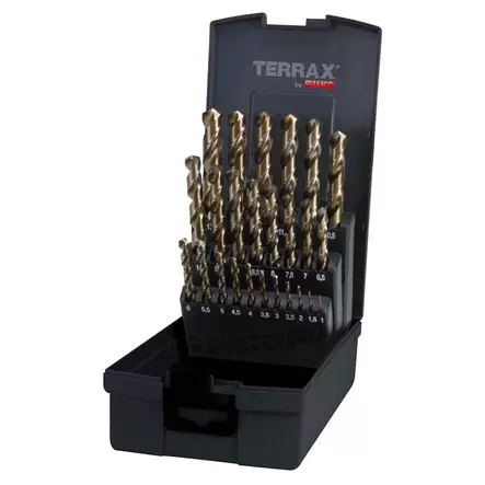 Ruko-Terrax Kobolttiporanteräsarja 1-13mm HSS-Co5, komposiittikotelo - Poranteräsarjat - 0014606 - 1