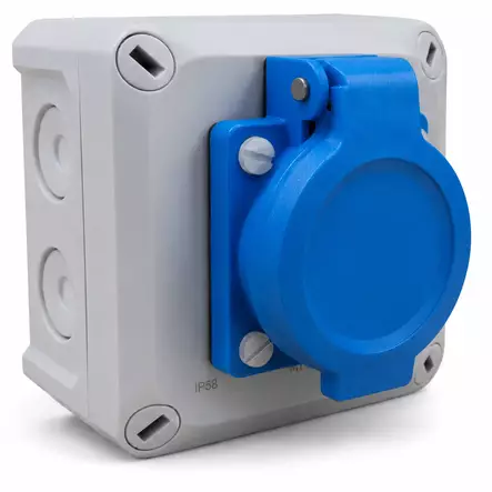 Super Schuko pistorasia pinta 16A IP54 - Pinta-asennus rasiat ja kytkimet - 0021936 - 1