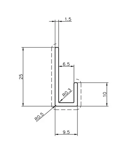 WARMA J-Lista alumiini, pituus 2m - Alumiiniputket ja listat - 0022096 - 2