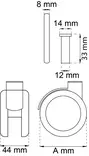 Habo kalustepyörä 40mm kiinn.tappi 4kpl - Kalustepyörät - 0008386 - 3