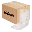 Kulmalevy 90x90x65x2,5mm valkoinen 100kpl (LTK) - Kulmalevyt - 0022386 - 1