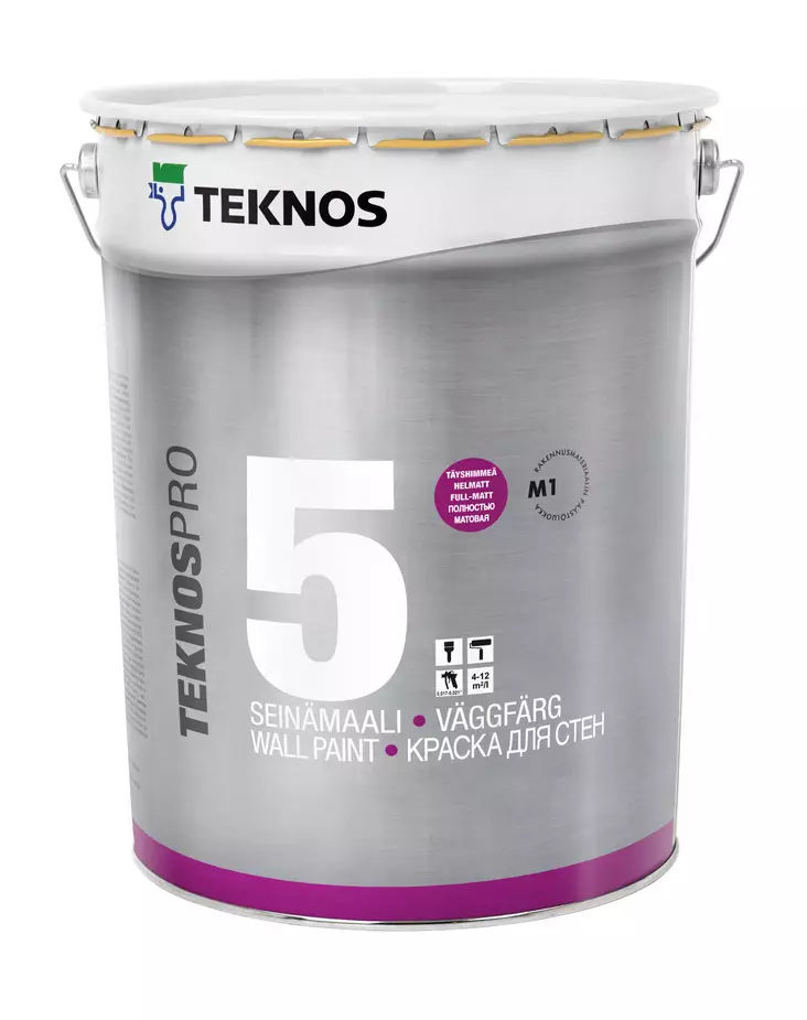 Teknos Teknospro 5 Seinämaali Täyshimmeä C-Pohja 18L - Sisämaalit - 0019996 - 2