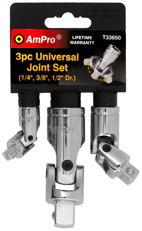 Ampro yleisnivelsarja 1/4"+3/8"+1/2" - Jatkovarret ja niveljatkot - 0005616 - 1