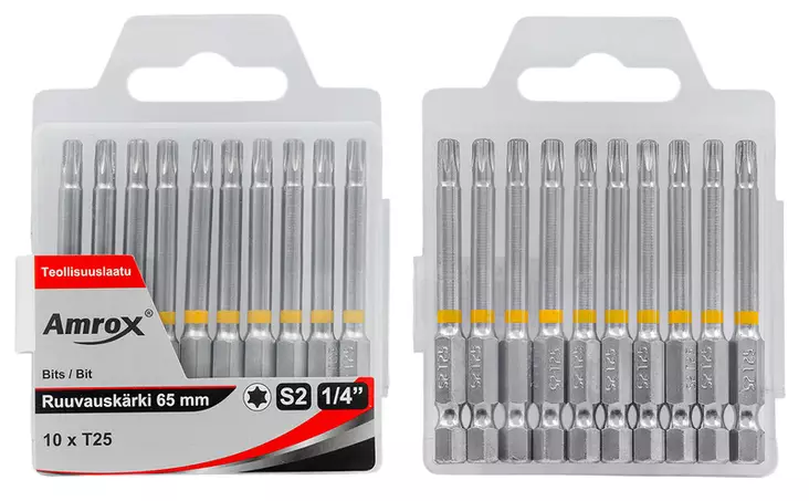 Amrox Kärkisarja TX25 x 65mm 10kpl - Ruuvauskärjet - 0021716 - 1
