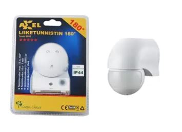 Axxel liiketunnistin 180° sensor 12m - Liiketunnistimet ja ajastimet - 0009276 - 1
