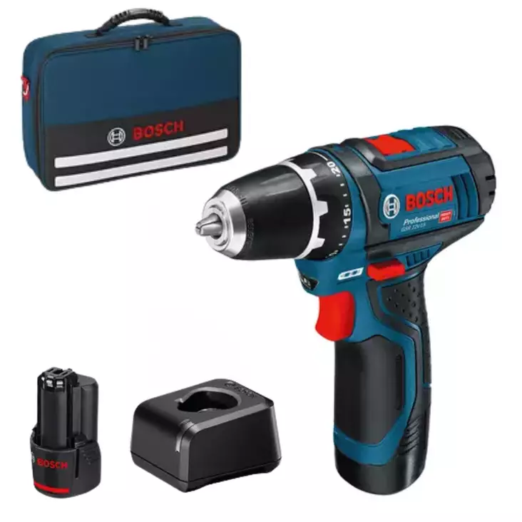 Bosch Akkuporakonesarja 12V GSR 12V-15 2x2Ah + L-Boxx - Akkukonepaketit - 0000576 - 1