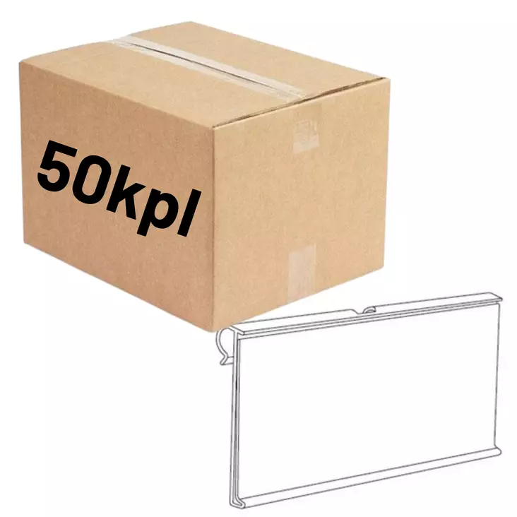 F Etiketinpidin piikkiin 39x75mm 50kpl - Kirjoitusvälineet - 0021496 - 1