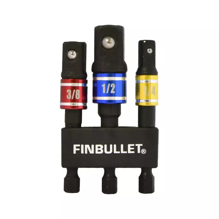 Finbullet liitinvarsisarja 1/4" kara 3kpl - Porakonehylsyt ja hylsypitimet - 0009456 - 1