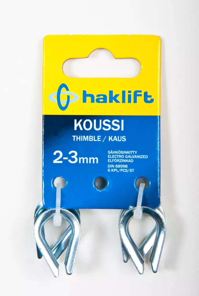 Haklift vaijerikoussi 3mm 6kpl - Vaijerit ja vaijeritarvikkeet - 0003326 - 1
