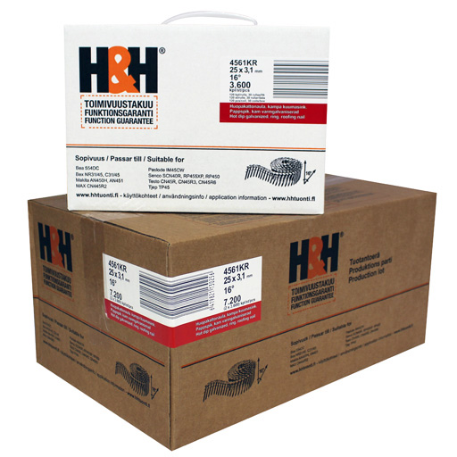 H&H huopakattonaula 3,1x25mm 3600kpl KS - Huopakattonaulat - 0000816 - 1