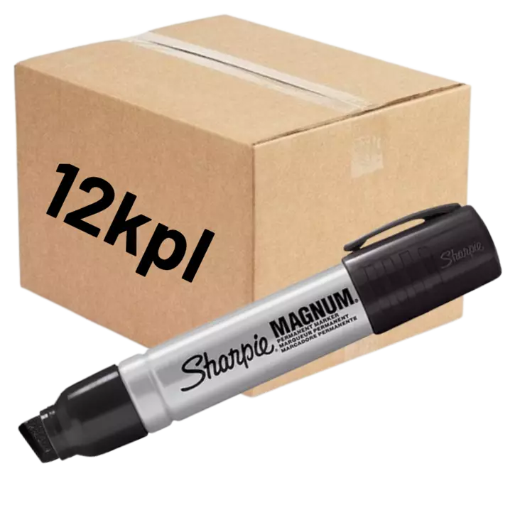 Huopakynä Sharpie Magnum musta 12kpl - Merkkauskynät ja tussit - 0022486 - 1