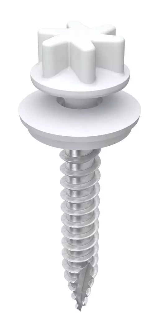 Kingi kattoturvaruuvi 7,0 x 50, RR20 - Valkoinen, 75kpl - Kateruuvit - 0018446 - 1