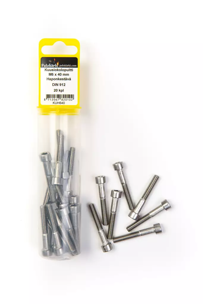 Kuusiokolopultti M6X40mm/20kpl haponk. - RST pultit ja mutterit - 0001626 - 2