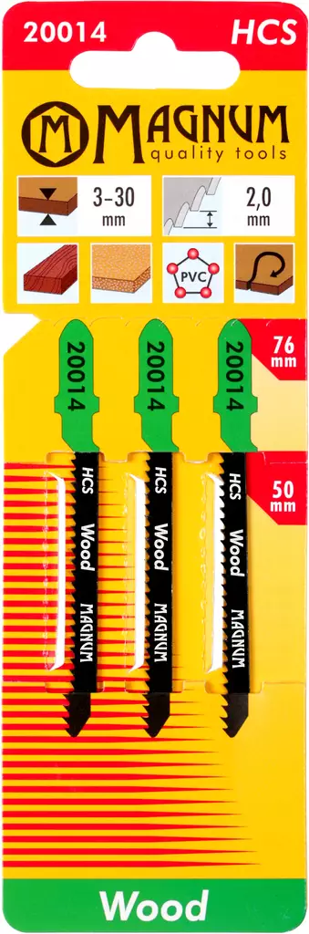 Magnum Pistosahanterä 3kpl HCS 2,0/76mm - Pistosahanterät - 0001146 - 1