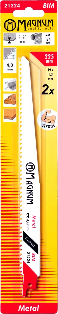 Magnum Puukkosahanterä metalli 2kpl BIM 4,0/225mm - Puukkosahanterät metalli - 0001166 - 1