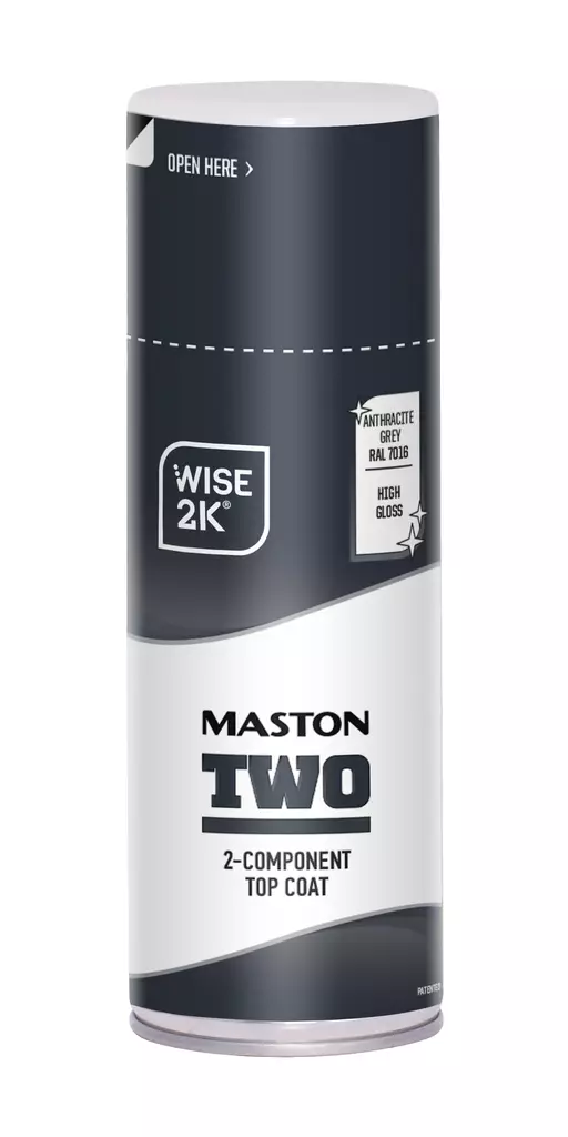 Maston spraymaali 2K Two Antrasiitinharmaa RAL7016 400ml - Spraymaalit - 0000106 - 1