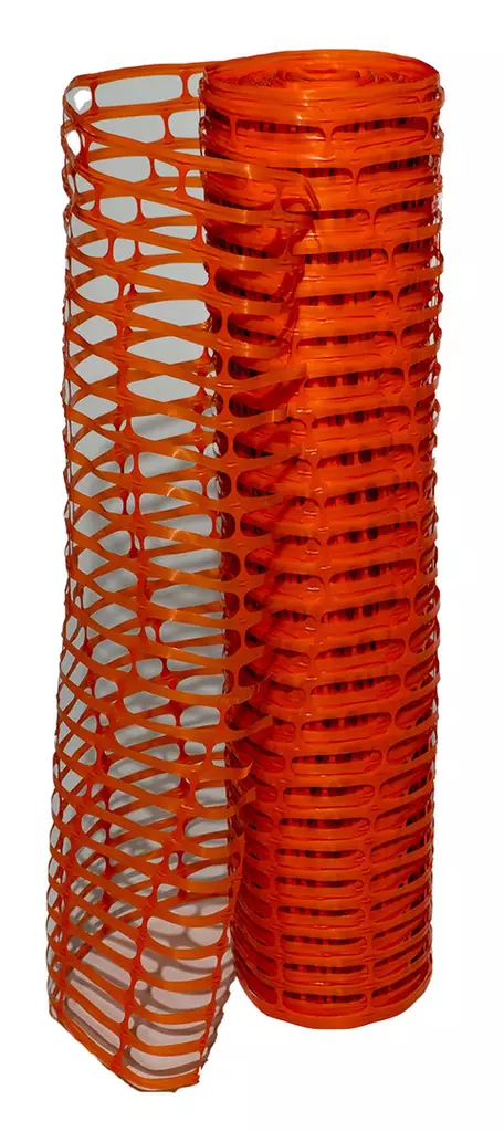 Muovinen suoja-aita 1x50m oranssi 5,5kg/rll, 110g/neliö - Työmaa-aidat - 0015156 - 1
