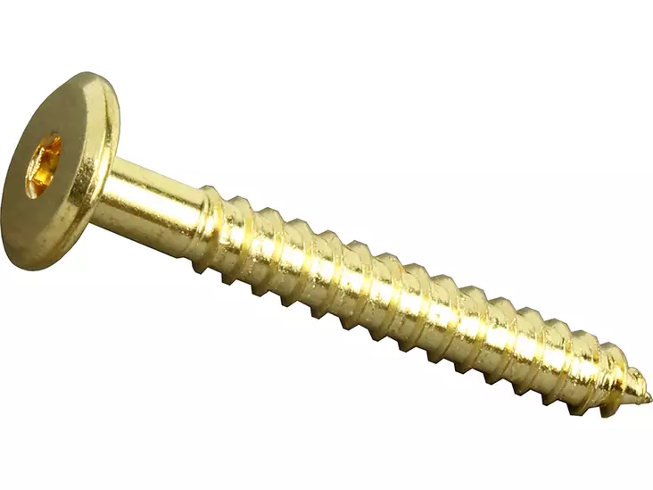 Pisla HK-ruuvi 6,3x 50mm 4kpl messingöity - Kalusteruuvit - 0002286 - 1