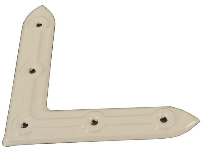 Pisla ikkunakulma 95x95x20mm 4kpl teräs/valkoinen - Kalusteasennus kulmalevyt - 0001946 - 1