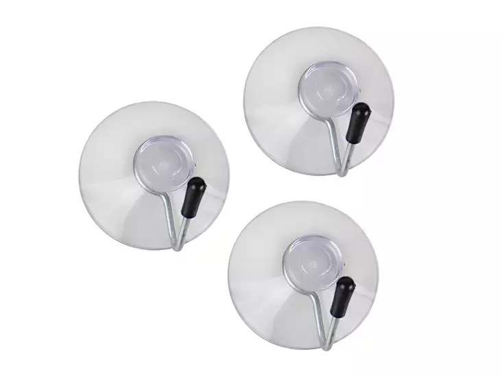 Pisla imukuppikoukku 45mm 3kpl kirkas - Vaatekoukut - 0002026 - 1