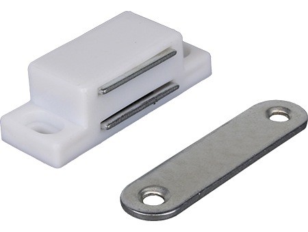 Pisla magneettisalpa 2kpl muovi/valkoinen - Salvat ja lukot - 0001916 - 1