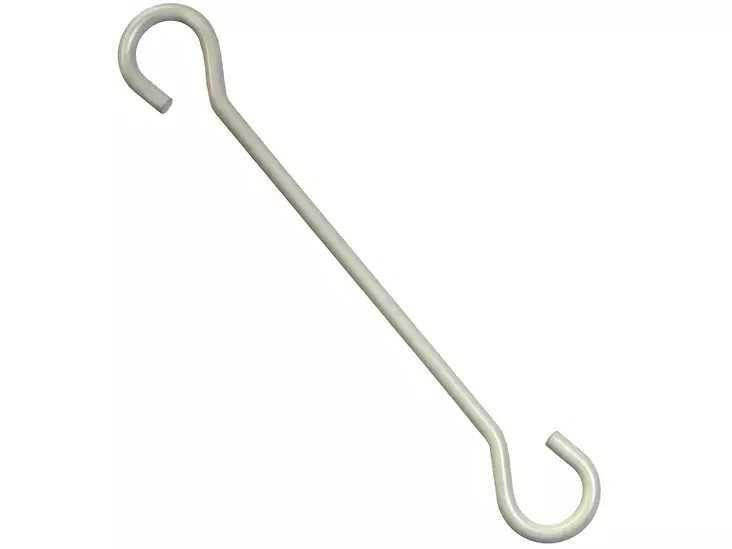 Pisla ripustuskoukku 20cm teräs valkoinen - Katto- ja kulmakoukut - 0002186 - 1