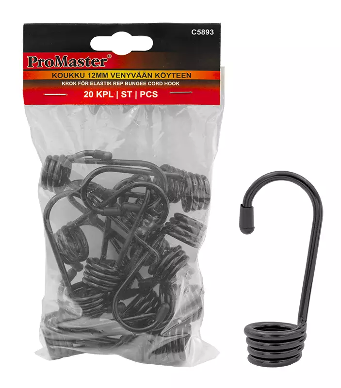 Promaster Koukku 20kpl 10mm venyvään köyteen - Yleisnarut - 0022076 - 1
