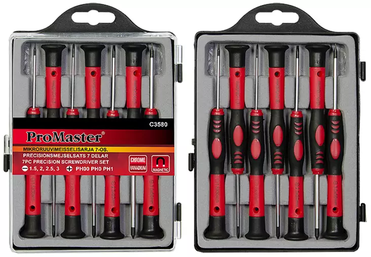 Promaster Microruuvimeisselisarja SL-PH 7-os. - Tarkkuusmeisselit ja -sarjat - 0005896 - 1