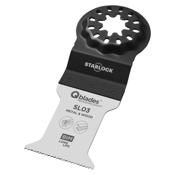 Qblades monitoimikoneen terä SL03/5 BIM-TERÄ 35x50mm 10+1kpl - Monitoimikoneen terät - 0020876 - 1