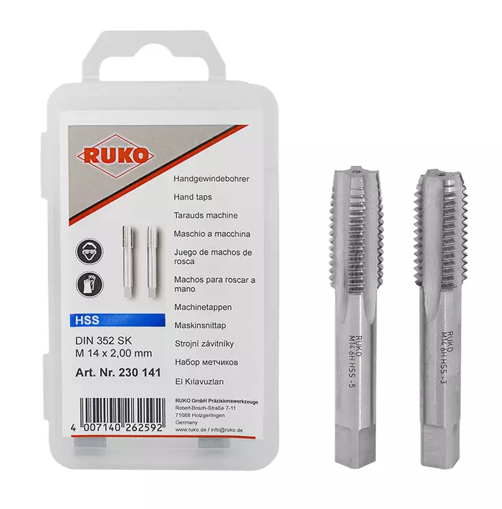 Ruko Kierretappi M8 x 1,25mm - Kierrepakat, kierretapit ja vääntimet - 0006196 - 1