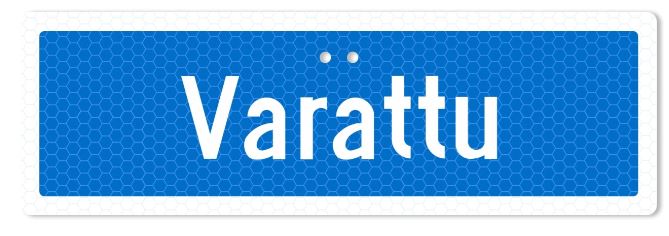 Sekure 3mm, 50x16cm Alumiinikyltti Varattu - Ohjekyltit - 0017096 - 1