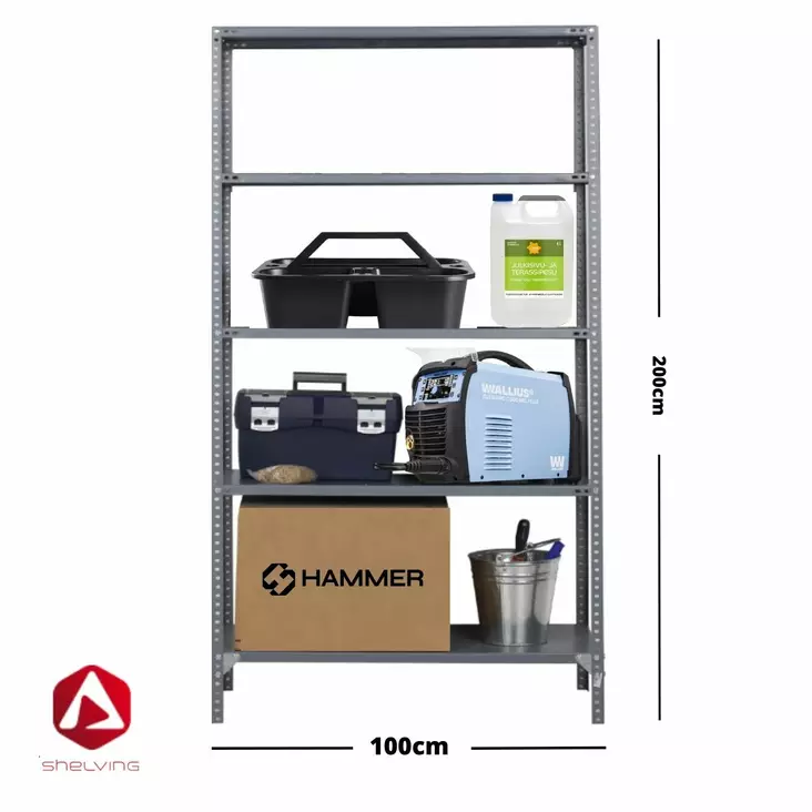 Shelving varastohylly 200x100x50cm - Varastohyllyt - 0016476 - 1