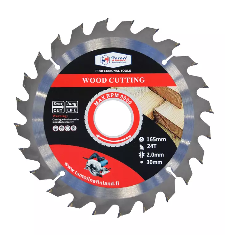 Tamo pyörösahanterä 165x24Tx30mm - Pyörösahanterät sirkkeliin - 0002756 - 4