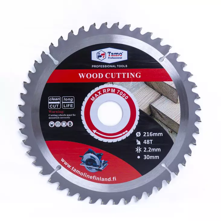 Tamo pyörösahanterä 216x48Tx30mm - Pyörösahanterät sirkkeliin - 0002766 - 5