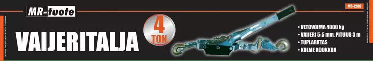 Vaijeritalja 4000kg, 3m - Vinssit - 0006636 - 1