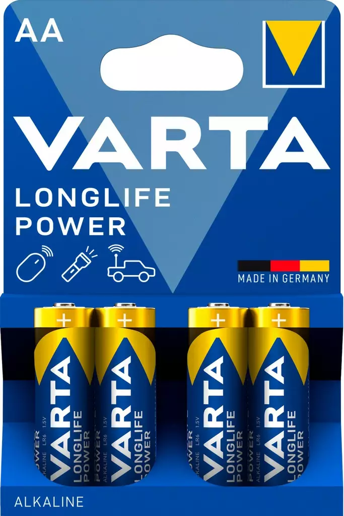 Varta Longlife AA paristo 4kpl - Alkaliparistot - 0012636 - 1