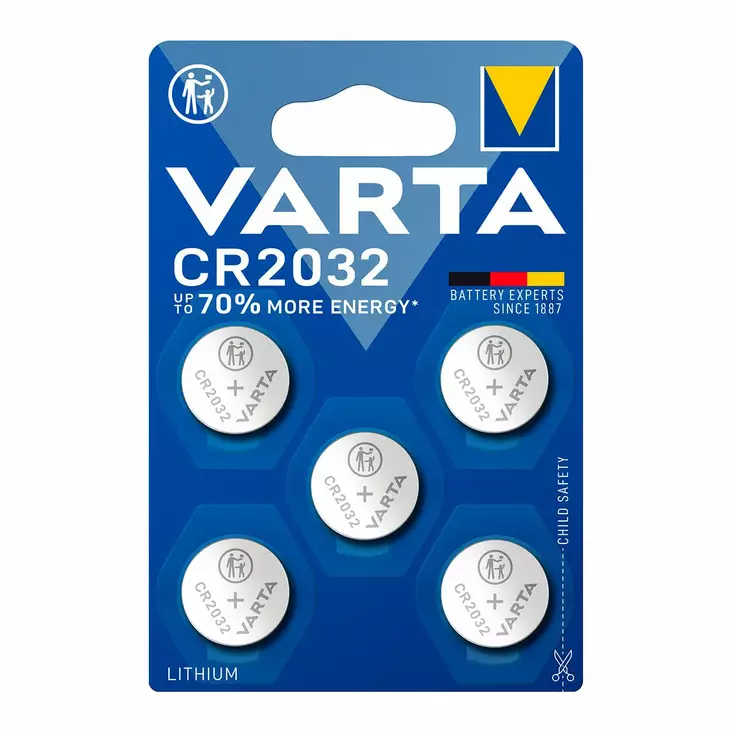 Varta nappiparisto CR2032 5kpl - Nappiparistot - 0012656 - 1