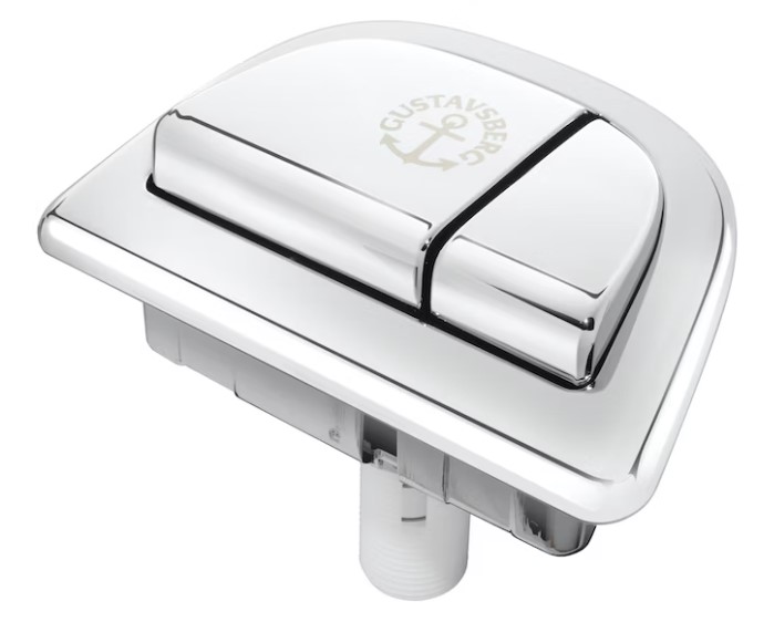 WC-Varaosa Gustavsberg Duo kork. painike kromi NAUTIC HF - WC-pöntön korjaus ja asennustarvikkeet - 0016926 - 1