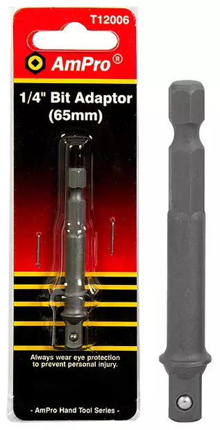 Ampro hylsyadapteri 1/4" 65mm - Jatkovarret ja niveljatkot - 0005617 - 1